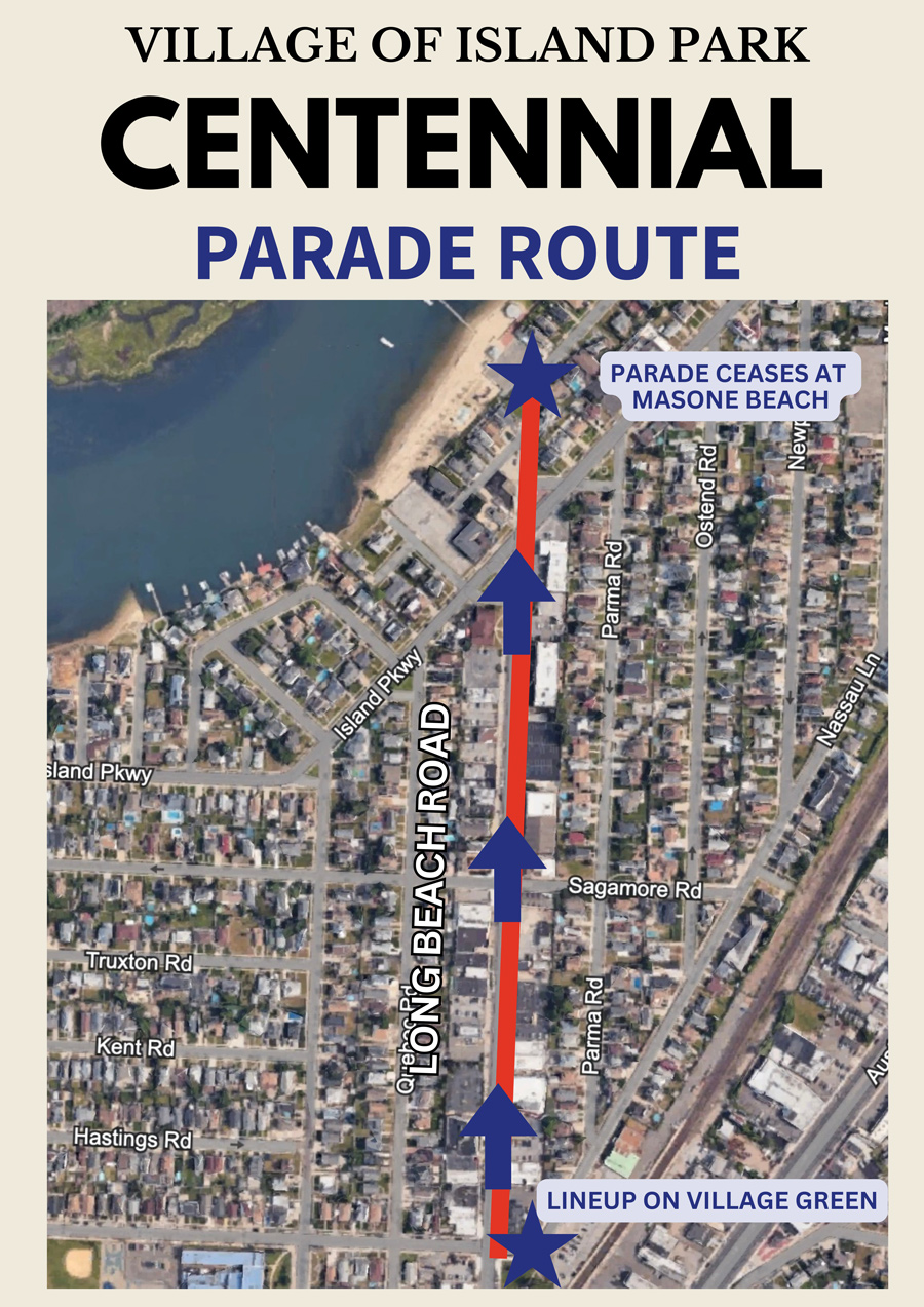 Centennial Parade route map